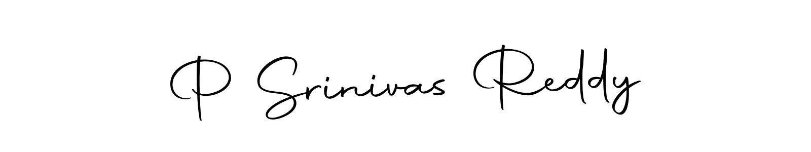Create a beautiful signature design for name P Srinivas Reddy. With this signature (Autography-DOLnW) fonts, you can make a handwritten signature for free. P Srinivas Reddy signature style 10 images and pictures png
