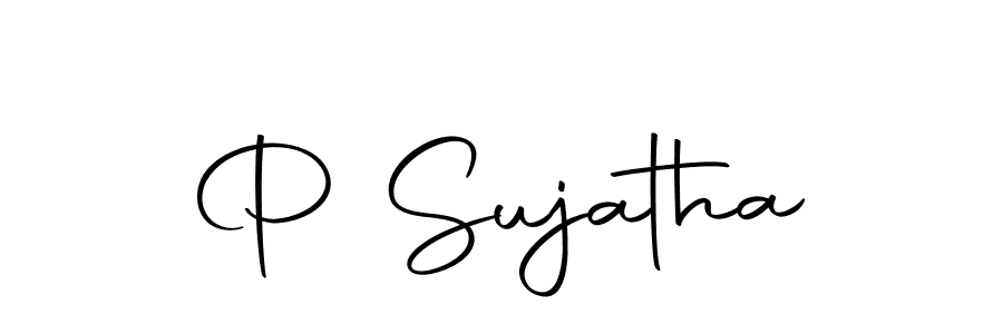 How to make P Sujatha signature? Autography-DOLnW is a professional autograph style. Create handwritten signature for P Sujatha name. P Sujatha signature style 10 images and pictures png