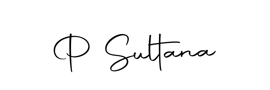 Make a beautiful signature design for name P Sultana. With this signature (Autography-DOLnW) style, you can create a handwritten signature for free. P Sultana signature style 10 images and pictures png