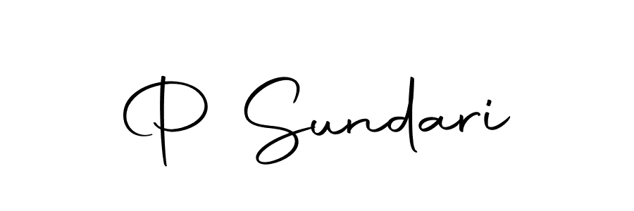 Create a beautiful signature design for name P Sundari. With this signature (Autography-DOLnW) fonts, you can make a handwritten signature for free. P Sundari signature style 10 images and pictures png