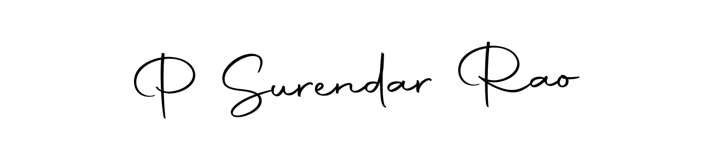 You can use this online signature creator to create a handwritten signature for the name P Surendar Rao. This is the best online autograph maker. P Surendar Rao signature style 10 images and pictures png