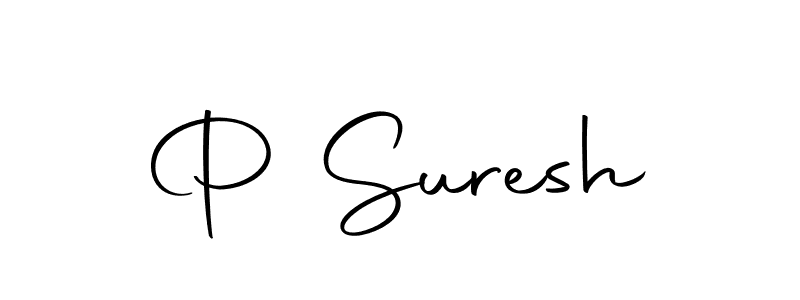 Design your own signature with our free online signature maker. With this signature software, you can create a handwritten (Autography-DOLnW) signature for name P Suresh. P Suresh signature style 10 images and pictures png