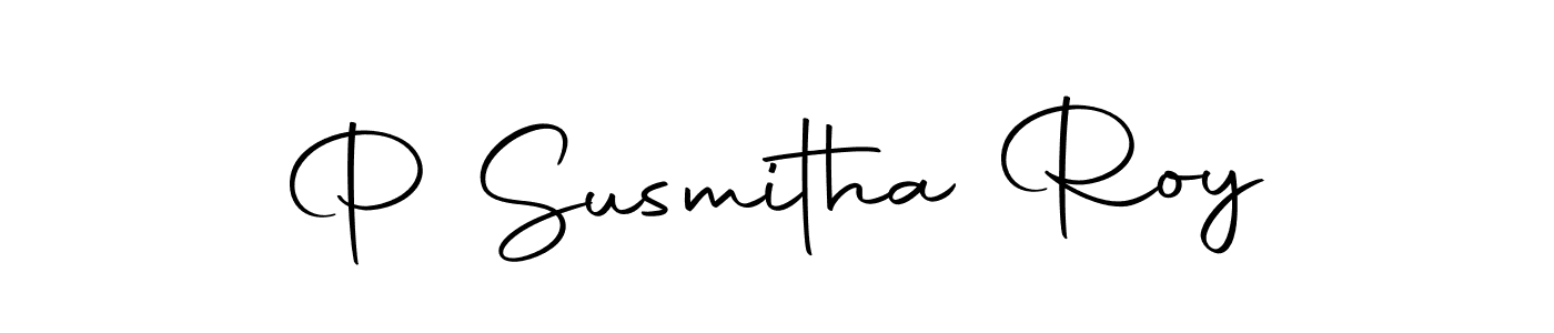 Create a beautiful signature design for name P Susmitha Roy. With this signature (Autography-DOLnW) fonts, you can make a handwritten signature for free. P Susmitha Roy signature style 10 images and pictures png