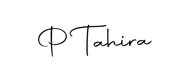 Make a beautiful signature design for name P Tahira. With this signature (Autography-DOLnW) style, you can create a handwritten signature for free. P Tahira signature style 10 images and pictures png