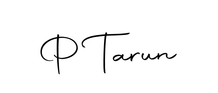 Use a signature maker to create a handwritten signature online. With this signature software, you can design (Autography-DOLnW) your own signature for name P Tarun. P Tarun signature style 10 images and pictures png