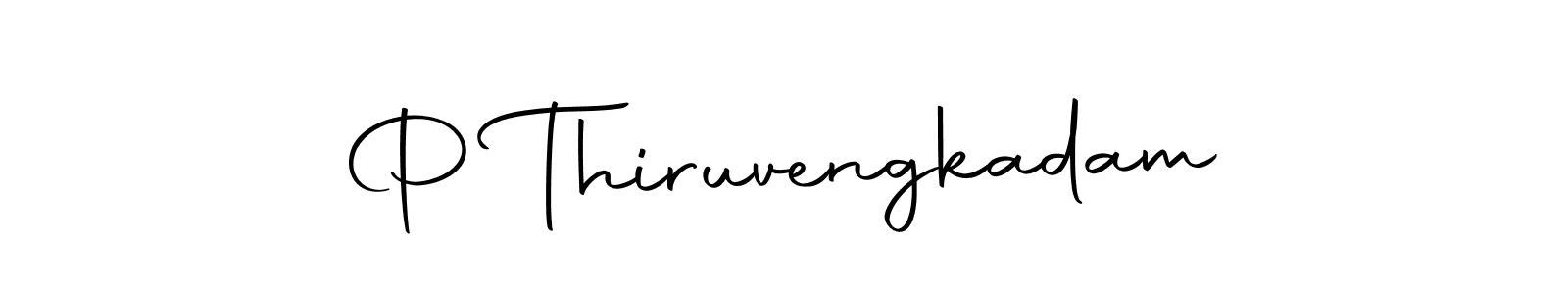 How to make P Thiruvengkadam name signature. Use Autography-DOLnW style for creating short signs online. This is the latest handwritten sign. P Thiruvengkadam signature style 10 images and pictures png