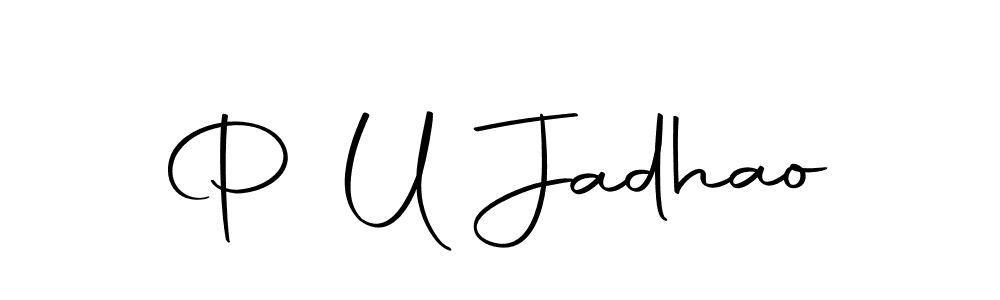 Similarly Autography-DOLnW is the best handwritten signature design. Signature creator online .You can use it as an online autograph creator for name P U Jadhao. P U Jadhao signature style 10 images and pictures png