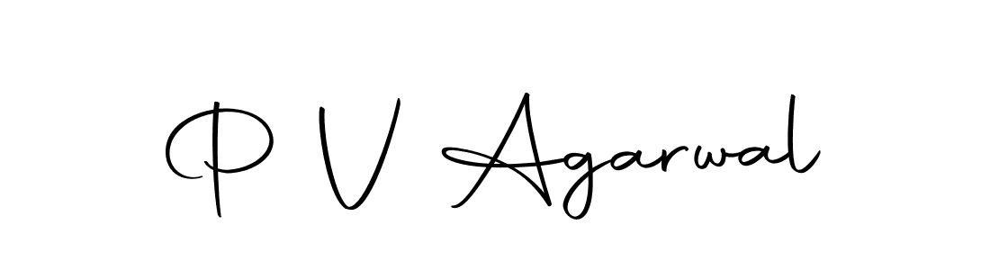 Design your own signature with our free online signature maker. With this signature software, you can create a handwritten (Autography-DOLnW) signature for name P V Agarwal. P V Agarwal signature style 10 images and pictures png