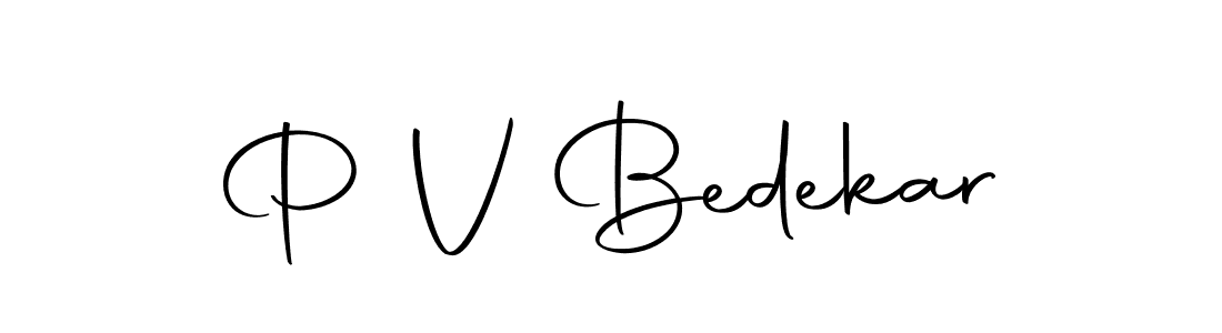 Make a beautiful signature design for name P V Bedekar. With this signature (Autography-DOLnW) style, you can create a handwritten signature for free. P V Bedekar signature style 10 images and pictures png