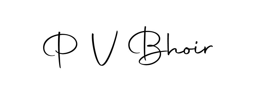 The best way (Autography-DOLnW) to make a short signature is to pick only two or three words in your name. The name P V Bhoir include a total of six letters. For converting this name. P V Bhoir signature style 10 images and pictures png