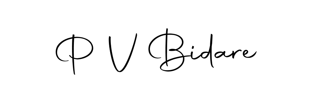 Design your own signature with our free online signature maker. With this signature software, you can create a handwritten (Autography-DOLnW) signature for name P V Bidare. P V Bidare signature style 10 images and pictures png