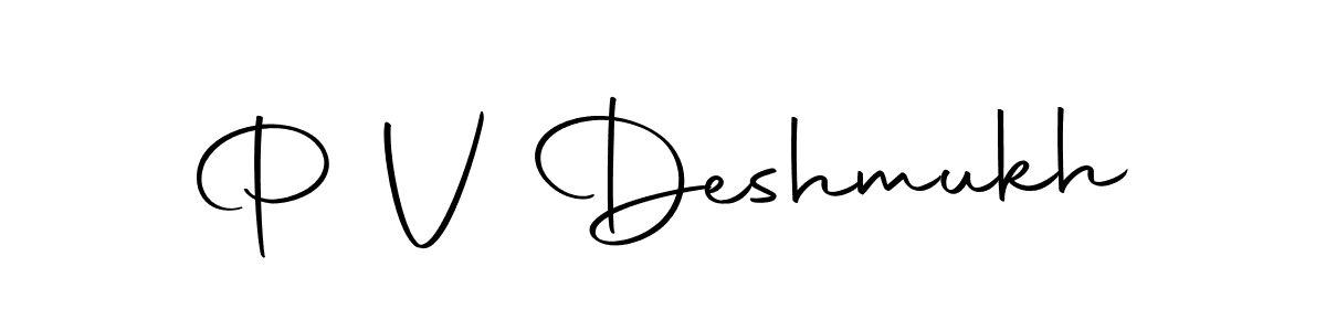 How to make P V Deshmukh signature? Autography-DOLnW is a professional autograph style. Create handwritten signature for P V Deshmukh name. P V Deshmukh signature style 10 images and pictures png