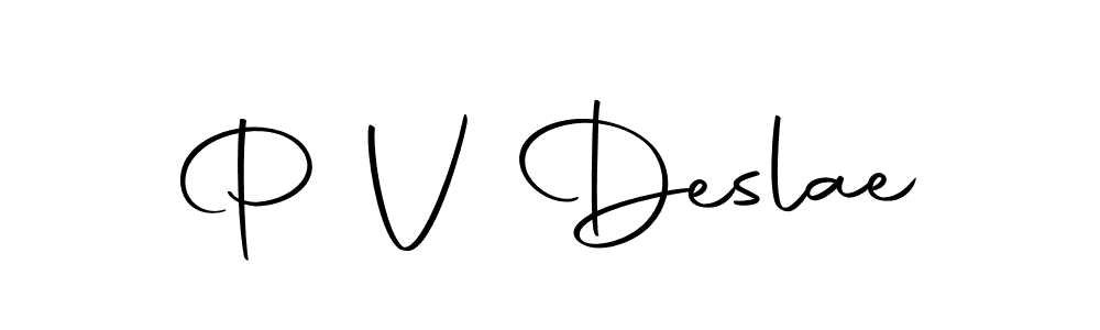 You can use this online signature creator to create a handwritten signature for the name P V Deslae. This is the best online autograph maker. P V Deslae signature style 10 images and pictures png