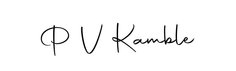 P V Kamble stylish signature style. Best Handwritten Sign (Autography-DOLnW) for my name. Handwritten Signature Collection Ideas for my name P V Kamble. P V Kamble signature style 10 images and pictures png