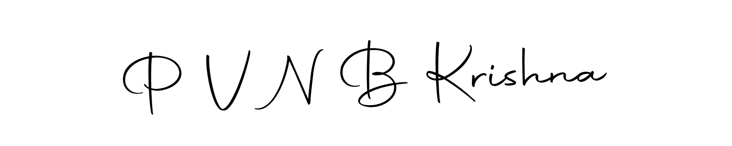 Create a beautiful signature design for name P V N B Krishna. With this signature (Autography-DOLnW) fonts, you can make a handwritten signature for free. P V N B Krishna signature style 10 images and pictures png