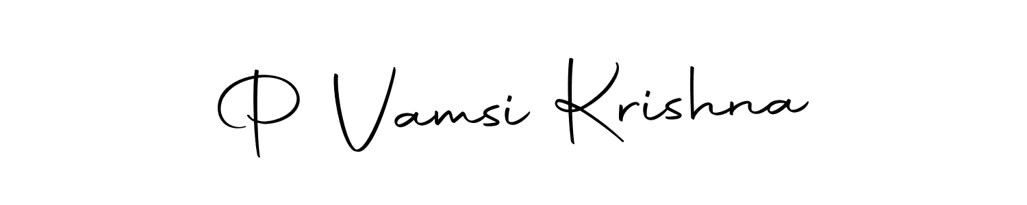 You can use this online signature creator to create a handwritten signature for the name P Vamsi Krishna. This is the best online autograph maker. P Vamsi Krishna signature style 10 images and pictures png