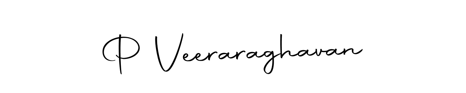 How to make P Veeraraghavan name signature. Use Autography-DOLnW style for creating short signs online. This is the latest handwritten sign. P Veeraraghavan signature style 10 images and pictures png