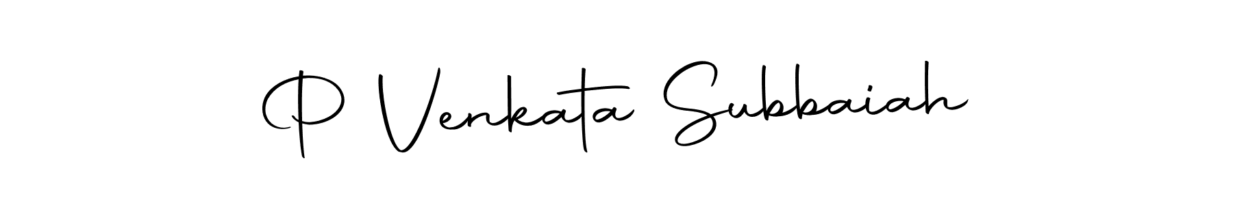 Autography-DOLnW is a professional signature style that is perfect for those who want to add a touch of class to their signature. It is also a great choice for those who want to make their signature more unique. Get P Venkata Subbaiah name to fancy signature for free. P Venkata Subbaiah signature style 10 images and pictures png