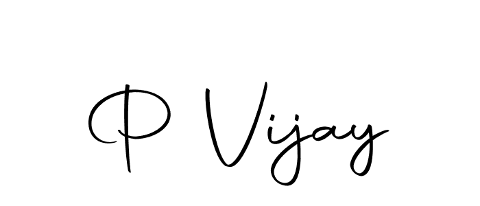 Make a beautiful signature design for name P Vijay. With this signature (Autography-DOLnW) style, you can create a handwritten signature for free. P Vijay signature style 10 images and pictures png