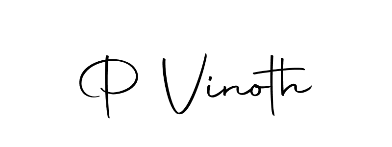 Also we have P Vinoth name is the best signature style. Create professional handwritten signature collection using Autography-DOLnW autograph style. P Vinoth signature style 10 images and pictures png