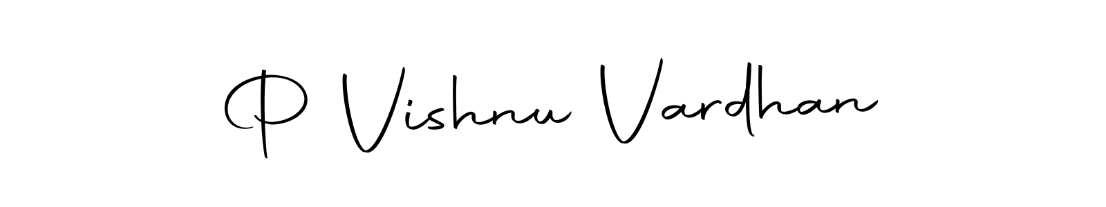 Use a signature maker to create a handwritten signature online. With this signature software, you can design (Autography-DOLnW) your own signature for name P Vishnu Vardhan. P Vishnu Vardhan signature style 10 images and pictures png