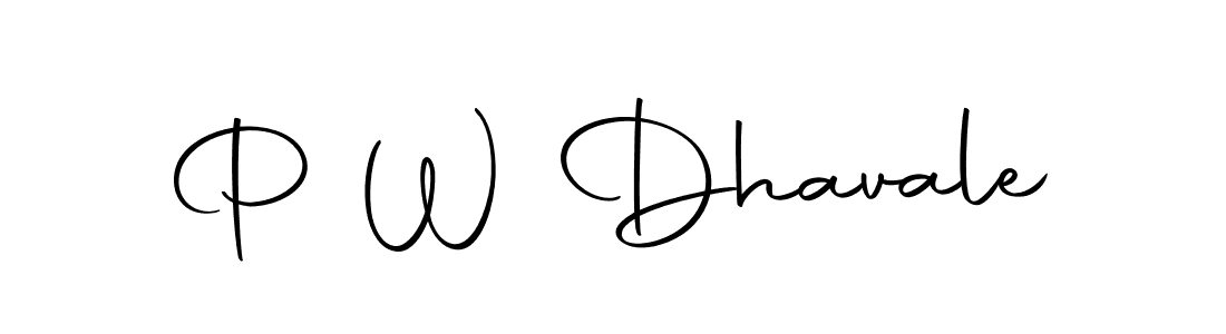 Make a beautiful signature design for name P W Dhavale. Use this online signature maker to create a handwritten signature for free. P W Dhavale signature style 10 images and pictures png