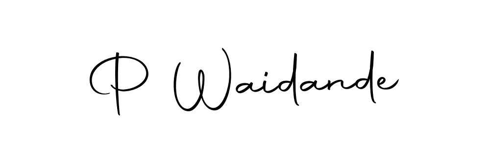 This is the best signature style for the P Waidande name. Also you like these signature font (Autography-DOLnW). Mix name signature. P Waidande signature style 10 images and pictures png