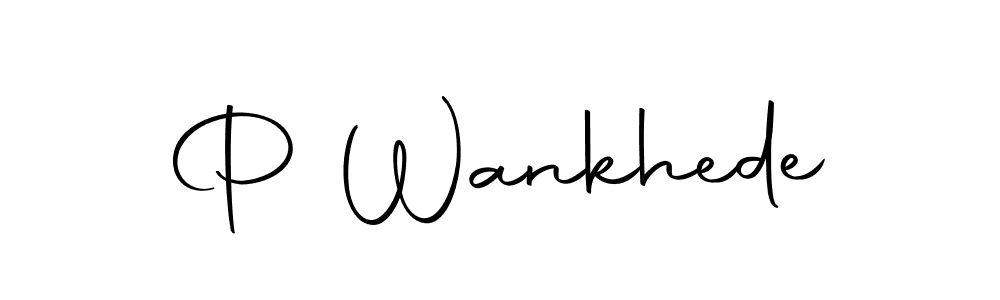 Use a signature maker to create a handwritten signature online. With this signature software, you can design (Autography-DOLnW) your own signature for name P Wankhede. P Wankhede signature style 10 images and pictures png