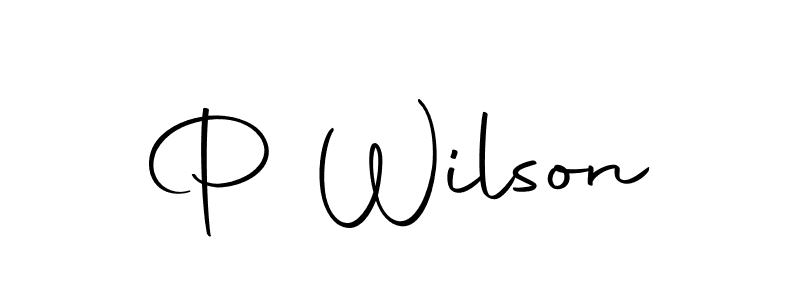 Create a beautiful signature design for name P Wilson. With this signature (Autography-DOLnW) fonts, you can make a handwritten signature for free. P Wilson signature style 10 images and pictures png
