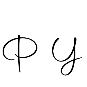 Design your own signature with our free online signature maker. With this signature software, you can create a handwritten (Autography-DOLnW) signature for name P Y. P Y signature style 10 images and pictures png