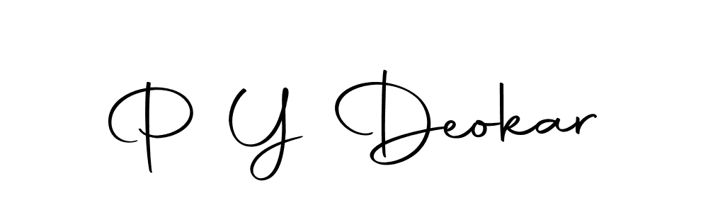 Make a beautiful signature design for name P Y Deokar. Use this online signature maker to create a handwritten signature for free. P Y Deokar signature style 10 images and pictures png