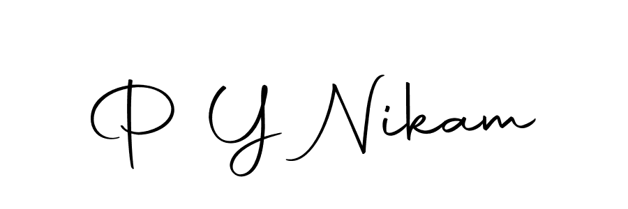 Similarly Autography-DOLnW is the best handwritten signature design. Signature creator online .You can use it as an online autograph creator for name P Y Nikam. P Y Nikam signature style 10 images and pictures png