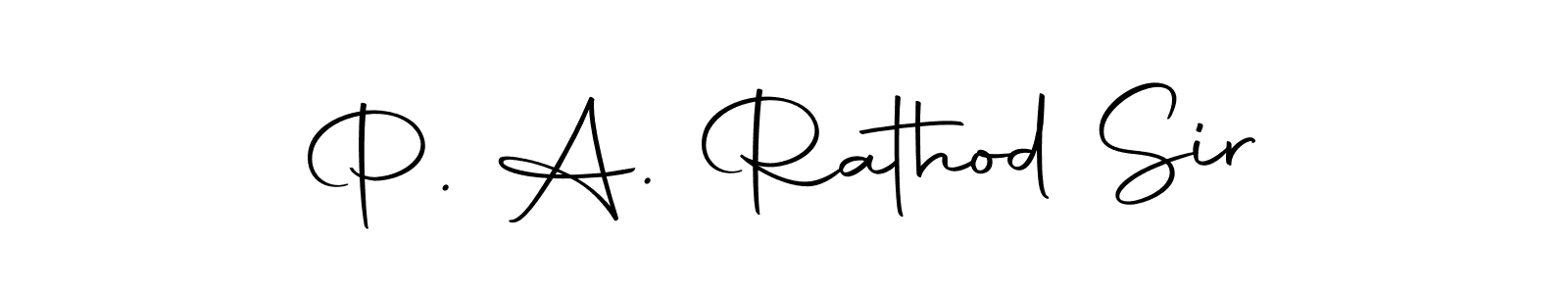 You can use this online signature creator to create a handwritten signature for the name P. A. Rathod Sir. This is the best online autograph maker. P. A. Rathod Sir signature style 10 images and pictures png