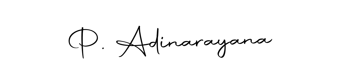 The best way (Autography-DOLnW) to make a short signature is to pick only two or three words in your name. The name P. Adinarayana include a total of six letters. For converting this name. P. Adinarayana signature style 10 images and pictures png