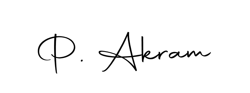 Create a beautiful signature design for name P. Akram. With this signature (Autography-DOLnW) fonts, you can make a handwritten signature for free. P. Akram signature style 10 images and pictures png