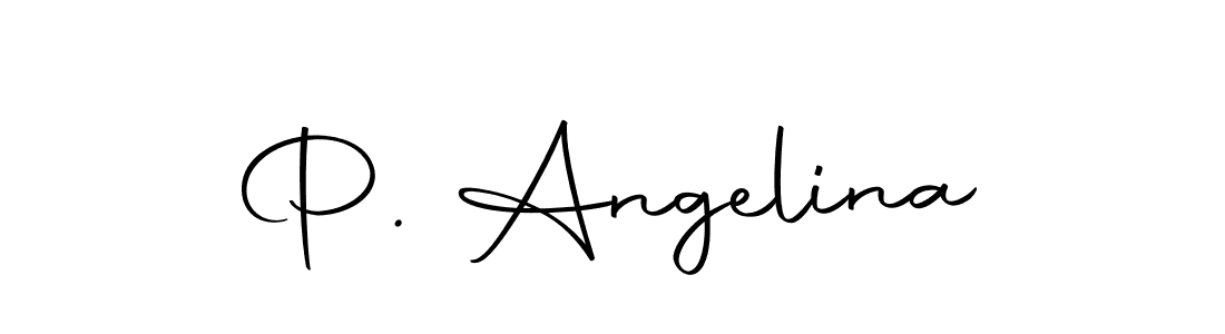 Use a signature maker to create a handwritten signature online. With this signature software, you can design (Autography-DOLnW) your own signature for name P. Angelina. P. Angelina signature style 10 images and pictures png