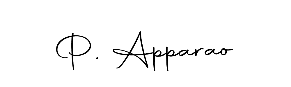 The best way (Autography-DOLnW) to make a short signature is to pick only two or three words in your name. The name P. Apparao include a total of six letters. For converting this name. P. Apparao signature style 10 images and pictures png