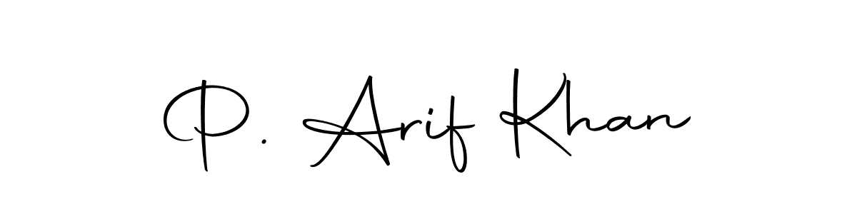 The best way (Autography-DOLnW) to make a short signature is to pick only two or three words in your name. The name P. Arif Khan include a total of six letters. For converting this name. P. Arif Khan signature style 10 images and pictures png