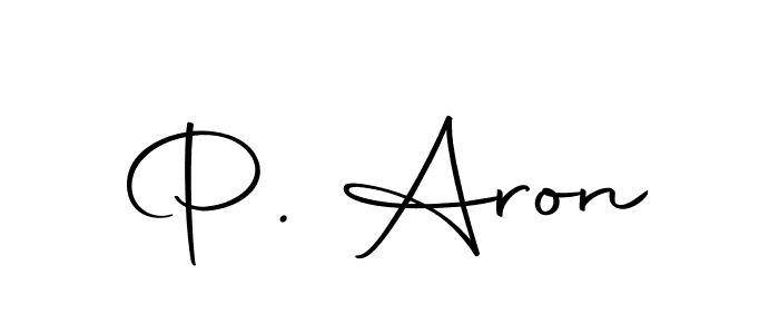 The best way (Autography-DOLnW) to make a short signature is to pick only two or three words in your name. The name P. Aron include a total of six letters. For converting this name. P. Aron signature style 10 images and pictures png