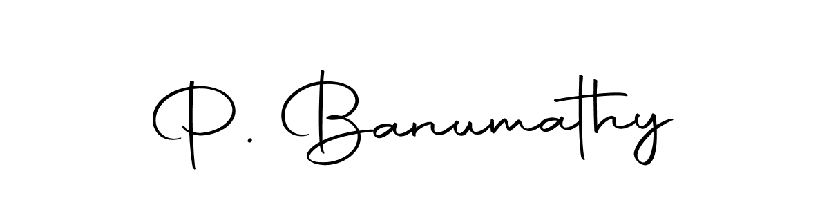 Make a beautiful signature design for name P. Banumathy. With this signature (Autography-DOLnW) style, you can create a handwritten signature for free. P. Banumathy signature style 10 images and pictures png