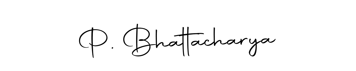 Create a beautiful signature design for name P. Bhattacharya. With this signature (Autography-DOLnW) fonts, you can make a handwritten signature for free. P. Bhattacharya signature style 10 images and pictures png