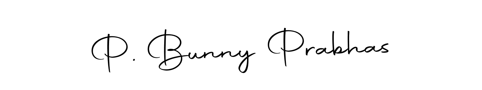 P. Bunny Prabhas stylish signature style. Best Handwritten Sign (Autography-DOLnW) for my name. Handwritten Signature Collection Ideas for my name P. Bunny Prabhas. P. Bunny Prabhas signature style 10 images and pictures png