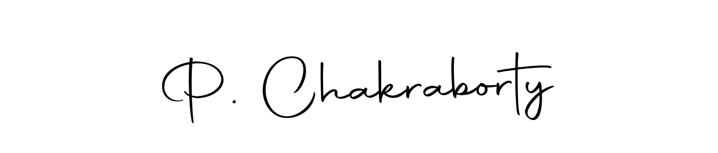 Use a signature maker to create a handwritten signature online. With this signature software, you can design (Autography-DOLnW) your own signature for name P. Chakraborty. P. Chakraborty signature style 10 images and pictures png