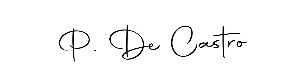 You should practise on your own different ways (Autography-DOLnW) to write your name (P. De Castro) in signature. don't let someone else do it for you. P. De Castro signature style 10 images and pictures png