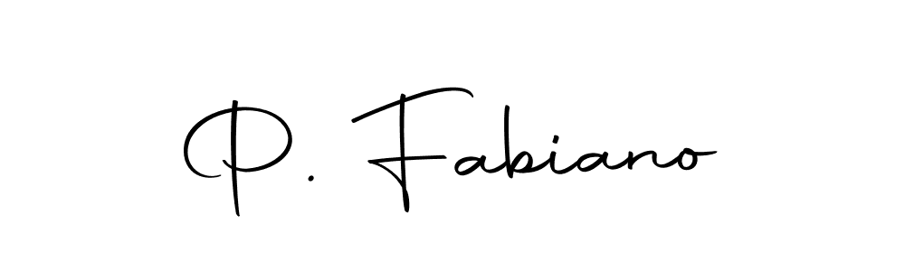 You should practise on your own different ways (Autography-DOLnW) to write your name (P. Fabiano) in signature. don't let someone else do it for you. P. Fabiano signature style 10 images and pictures png