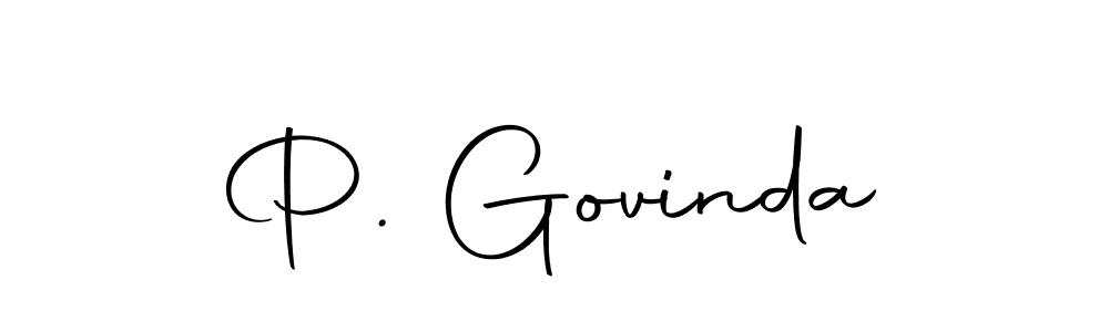 How to make P. Govinda name signature. Use Autography-DOLnW style for creating short signs online. This is the latest handwritten sign. P. Govinda signature style 10 images and pictures png