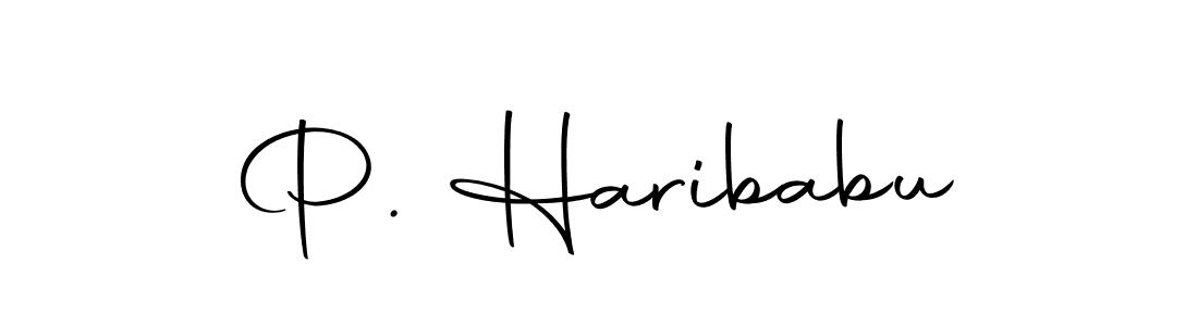 How to make P. Haribabu name signature. Use Autography-DOLnW style for creating short signs online. This is the latest handwritten sign. P. Haribabu signature style 10 images and pictures png