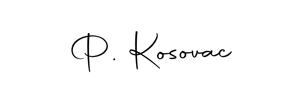 Design your own signature with our free online signature maker. With this signature software, you can create a handwritten (Autography-DOLnW) signature for name P. Kosovac. P. Kosovac signature style 10 images and pictures png