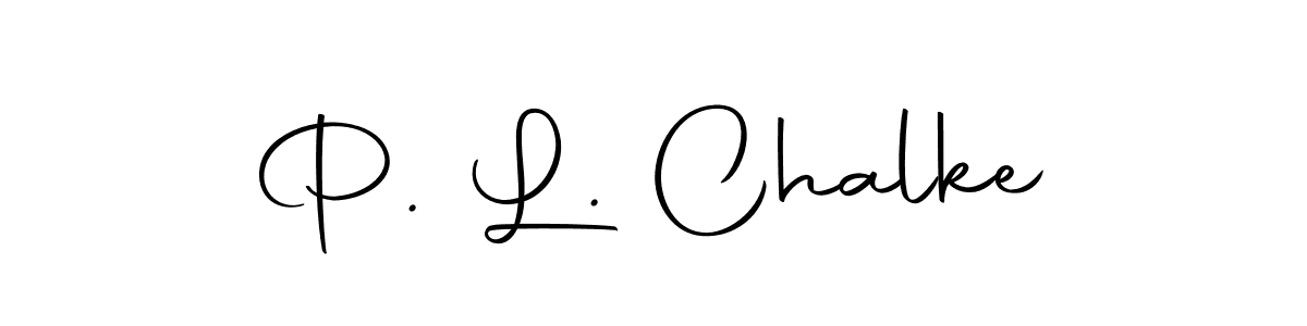 Use a signature maker to create a handwritten signature online. With this signature software, you can design (Autography-DOLnW) your own signature for name P. L. Chalke. P. L. Chalke signature style 10 images and pictures png