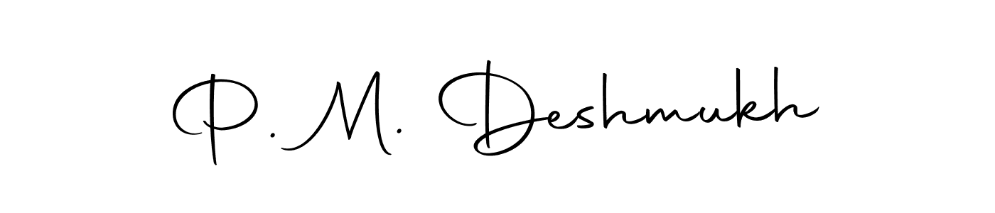 How to make P. M. Deshmukh signature? Autography-DOLnW is a professional autograph style. Create handwritten signature for P. M. Deshmukh name. P. M. Deshmukh signature style 10 images and pictures png